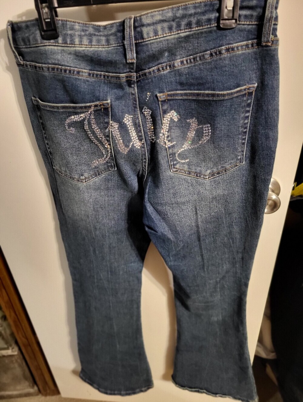 Juicy Couture Jeans Womens 13/31 Blue‎ Lunita Rhinestone Flare Vintage Y2K - Picture 8 of 11